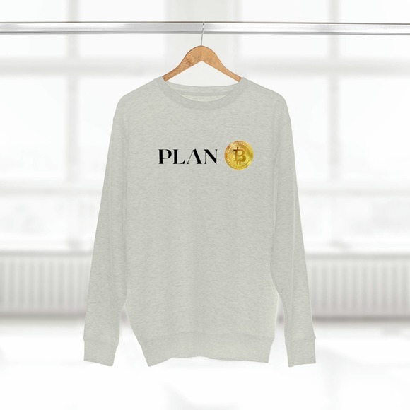 PlanB Bitcoin Crypto Sustainable Crewneck Sweatshirt Sweater - Picture 2 of 10